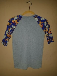 💖 LuLaRoe Disney Randy Shirt Bambi Flower Blue & Gray Size 8 Unicorn HTF 💖 - Picture 1 of 4