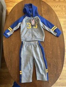 Mad Game Hoop star jacket toddler pants 12 T blue yellow #33 full zip 100% poly - Picture 1 of 3
