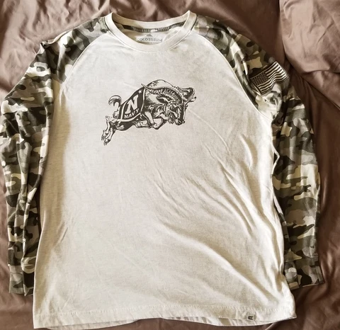 Navy Midshipmen Colosseum Desert Camo Raglan Long Sleeve T-Shirt L Cover