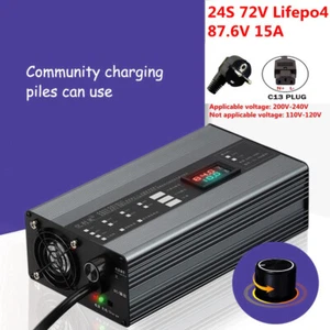 Output 87.6V Ladegerät Current Adjustable 1A-15A for 24S 72V LiFePo4 Akku Pack - Bild 1 von 14