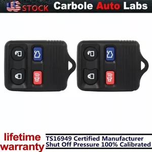 2pcs Keyless Entry Remote Control Car Key Clicker Transmitter Replacement Black - Foto 1 di 12