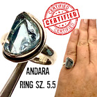 Andara Crystal Ring With Certificate, Crystal Healing Jewelry. Arcturian  #1766