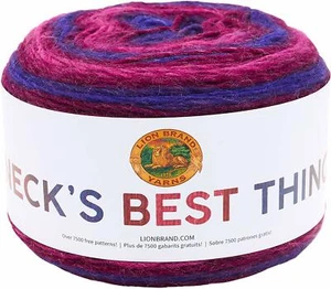 Lion Brand 219-606 filato Best Thing collo - torta di bacche morbida 10% lana viola morbida - Foto 1 di 1
