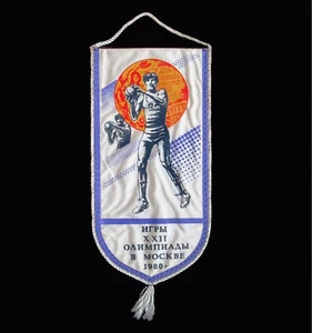 Wimpel Original Olympische Spiele, Moskau 1980 Sowjetunion Russland Sport Volleyball - Bild 1 von 4