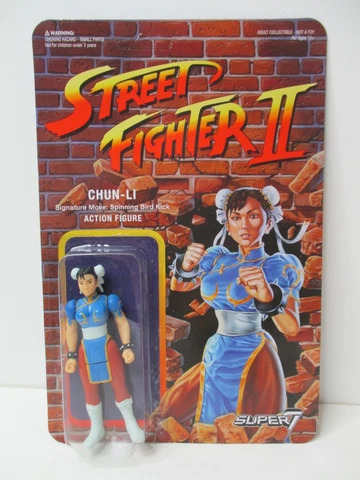 2018 SUPER7 CAPCOM STREET FIGHTER II CHUN-LI ACTION FIGURE REACTION NEW MOC Cover
