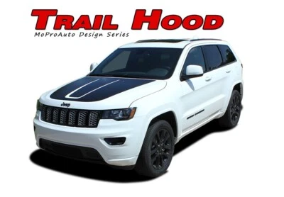 TRAIL HOOD 2011-2021 Jeep Grand Cherokee Trailhawk Hood Decal Stripe Graphic - Image 1 of 4