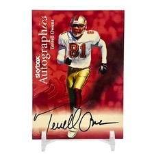 1999 Terrell Owens HOF On Card Auto Fleer Skybox Autographics SP 49ers Eagles