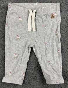 Baby Gap Pants 6-12 Pull on Good Soft Gray Fire Dog Puppy Hat Jogger Graphic - Picture 1 of 7