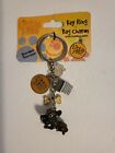 NEW Little Paws Border Terrier Dog Key Ring With Charms and Trolley Coin