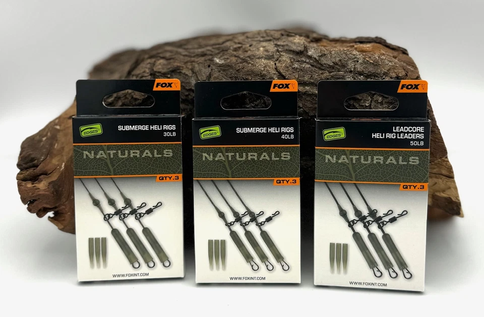 Fox Edges Naturals Submerge / Leadcore Heli Rig Leaders 30lb 40lb 50lb - Bild 1 von 1