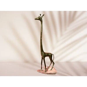 Vintage MCM 21.5" Brass Giraffe Sculpture - Picture 1 of 7