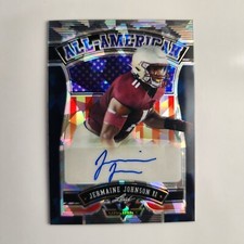 Jermaine Johnson RC Auto Purple Parallel 2022 Leaf Valiant Football Card 12/15