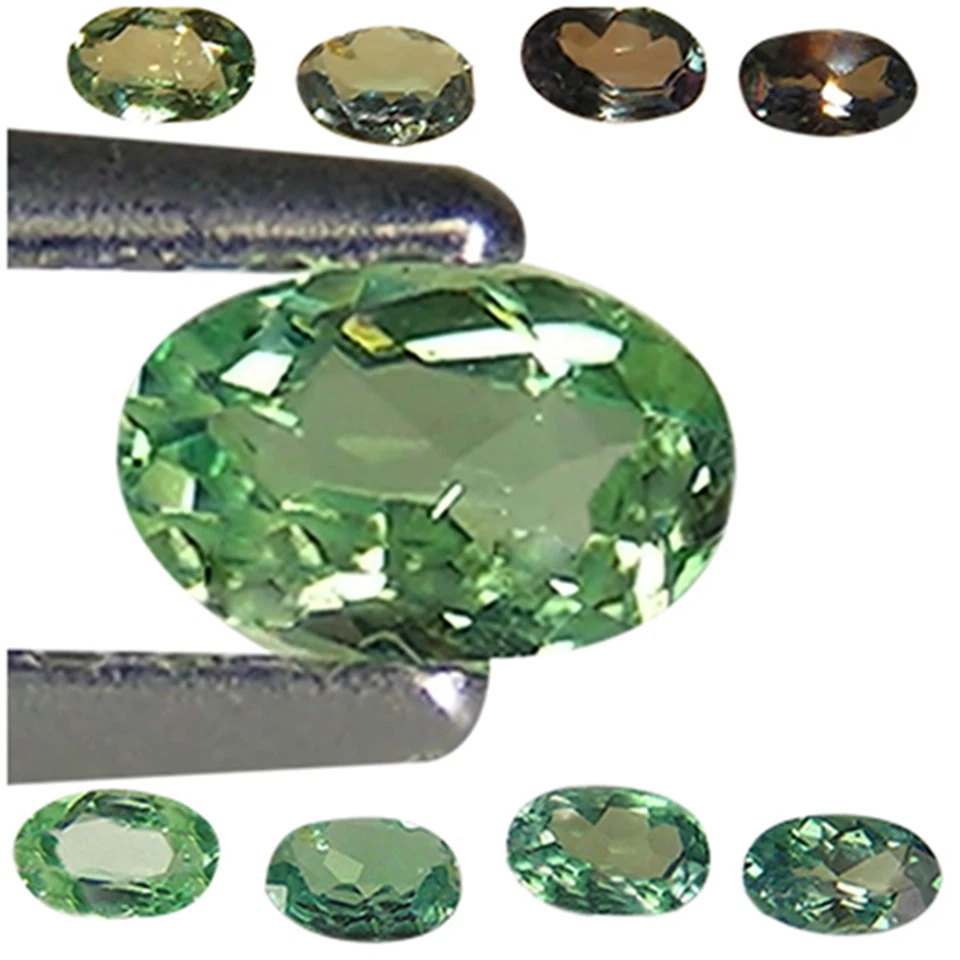 0,72 quilates/4 piezas piedras preciosas de alejandrita natural color verde a púrpura corte ovalado Foto 1 de 1