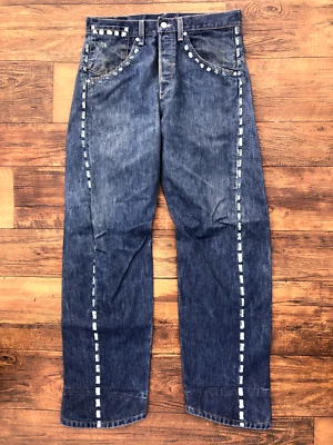 Pantalones de mezclilla de seguridad retorcidos reflectantes desgastados 30x29 Y2K de colección Levis Engineered para hombre Foto 1 de 4