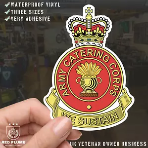 Army Catering Corps (ACC) Vinyl Stickers (old badge) - Official MoD Reseller - Picture 1 of 12