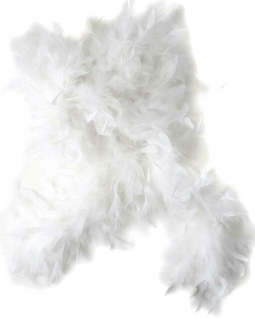 Las mejores ofertas en Flapper disfraz de plumas blancas Boas, bufandas y  Guirnaldas