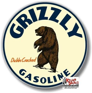 (GRIZ-1) 4" GRIZZLY BOMBA GASOLINA CALCOMANÍA LATA ACEITE LUBSTER - Imagen 1 de 1