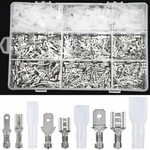 900pc Assortment Electrical Wire Crimp Connectors Male Female Spade Terminal Set - Picture 1 of 12