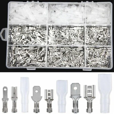 900pc Assortment Electrical Wire Crimp Connectors Male Female Spade Terminal Set - Image 1 of 4