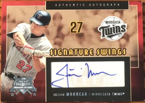 2005 Fleer America’s National Pastime Signature Swings Silver Justin Morneau - Picture 1 of 2