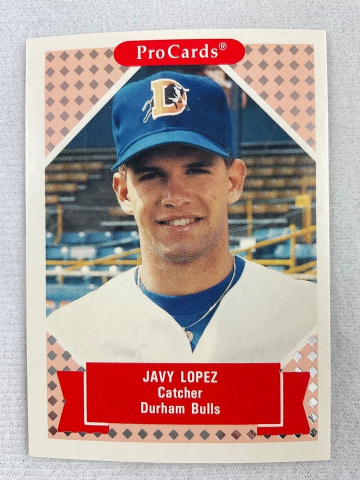 1991 Tomorrow's Heroes Baseball Card#186-Javy Lopez, Durham Bulls - Image 1 of 1