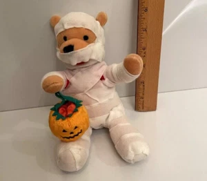 Disney Store Winnie the Pooh Mummy Halloween 8" Bean Bag Plush 2000s - Picture 1 of 4