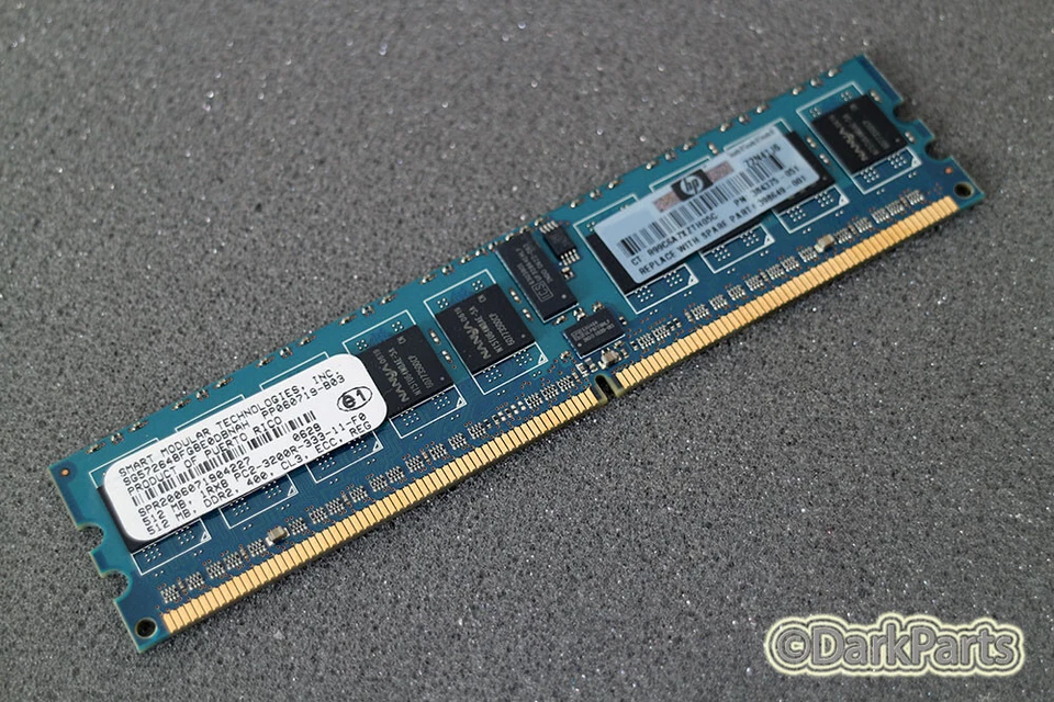 SMART SG572648FG8E0DBNAH PC2-3200R-333-11-F0 512MB Server Memory RAM - Image 1 of 1
