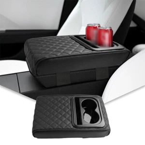 Car Armrest Box Center Console Armrest Storage Box Cushion Cup Holder Universal - Zdjęcie 1 z 8