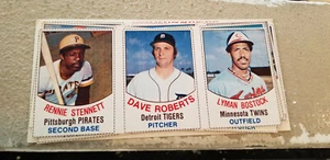 1977 HOSTESS PANEL STENNETT ROBERTS LYMAN BOSTOCK PIRATES TIGERS TWINS 100-102 - Picture 1 of 1