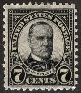 US Sc 559 Black 7¢ 1922 p.11 UnWm Hinged Original Gum Deep Impression - Picture 1 of 1