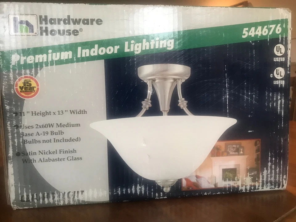 Luz de techo de níquel satinado montaje semi-al ras #544676 Foto 1 de 1