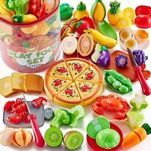 Shimirth 67Pc Pretend Play Food Sets For Kids Kitchen, Pizza Toy Food - Picture 1 of 6
