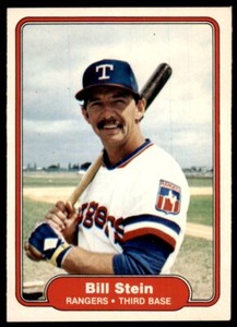1982 Fleer Baseball Card Bill Stein A Texas Rangers #331
