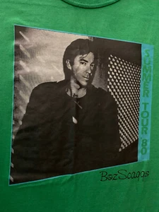 Vintage Boz Scaggs Tour 1980 T Shirt Large Green Single Stitch Classic Rock Band - Picture 1 of 6
