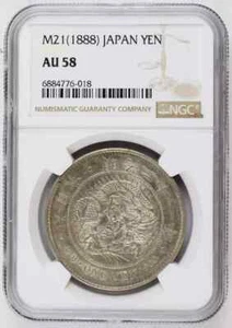 1888 Japan Silber YEN NGC AU-58 M21 - Bild 1 von 2