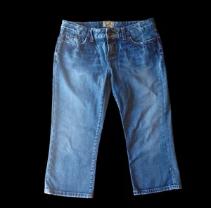 Pantalones de mezclilla BKE para mujer capri recortados talla 30 azules para mujer 30x21,5 bonitos desvanecimientos - Imagen 1 de 18