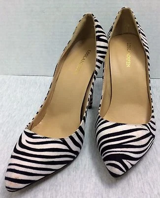 Loslandifen Zebra Print Heels Shoes Size 39 Eur Heels 4+ inches - Image 1 of 4