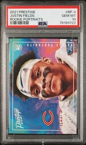2021 PANINI PRESTIGE ROOKIE PORTRAITS #RP-4 JUSTIN FIELDS PSA GEM MINT 10 - Picture 1 of 2
