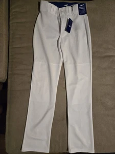 Mizuno Baseball Pants Mens Small White Double Knit Hemmed Bottom Adult Polyester - Picture 1 of 5