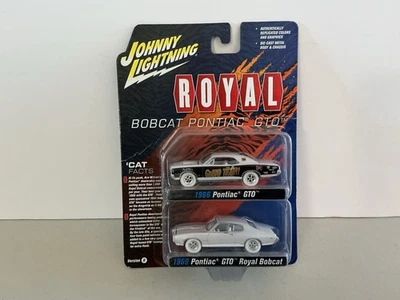 Paquete de 2 Johnny White Lightning 1:64 (B) GeeTO Tiger 1966 y Royal Bobcat GTO de 1969 Foto 1 de 4