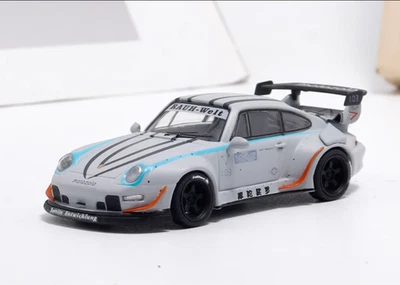 GB Top 1:64 Gray RWB 993 LBWK Racing Sports Classic Model Diecast Collect Car - Image 1 of 4