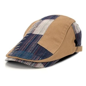 Newsboy Cap for Men Beret Hat Cotton Buckle Adjustable Cabbie Gatsby Hats Dri... - Picture 1 of 7