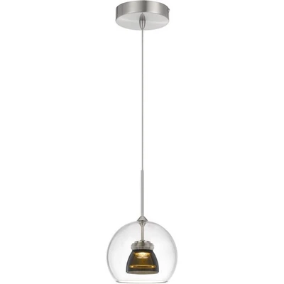 CAL Lighting & Accessories UP-335-CL-SMOCL Double Glass Mini Pendant Smoked - Image 1 of 2