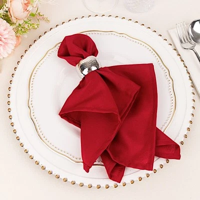 150 pcs 17" Polyester Napkins Wedding Table Cheap Supplies Wholesale Decorations - Image 1 of 2