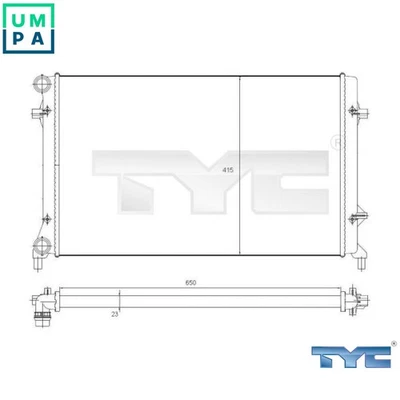 RADIATOR ENGINE COOLING 702-0025 FOR SKODA OCTAVIA/II/Combi LAURA YETI  VW - Image 1 of 4