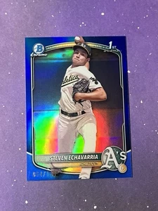 2025 Bowman Chrome Steven Echavarria #BCP-73 Blue Refractor /150 (RC) A’s - Bild 1 von 1