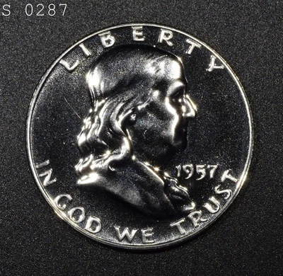 1957 Franklin meio dólar "Gem Proof" *Grátis S/H após o primeiro item* - Imagem 1 de 2