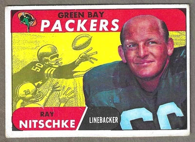 1968 Topps #157 Ray Nitschke Green Bay Packers - Image 1 of 2