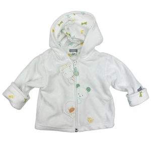 Chaqueta con Capucha Vintage Carter's Terry Polar Cremallera Blanca Pato Oso Jirafa 3-6M - Imagen 1 de 8