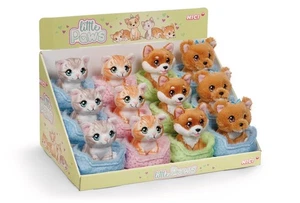 NICI Auswahl Plüsch Little Paws Hund oder Katze im Körbchen 12cm - Bild 1 von 5